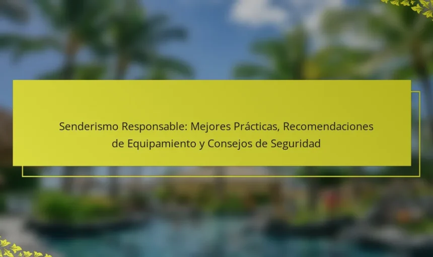 Senderismo Responsable: Mejores Prácticas, Recomendaciones de Equipamiento y Consejos de Seguridad