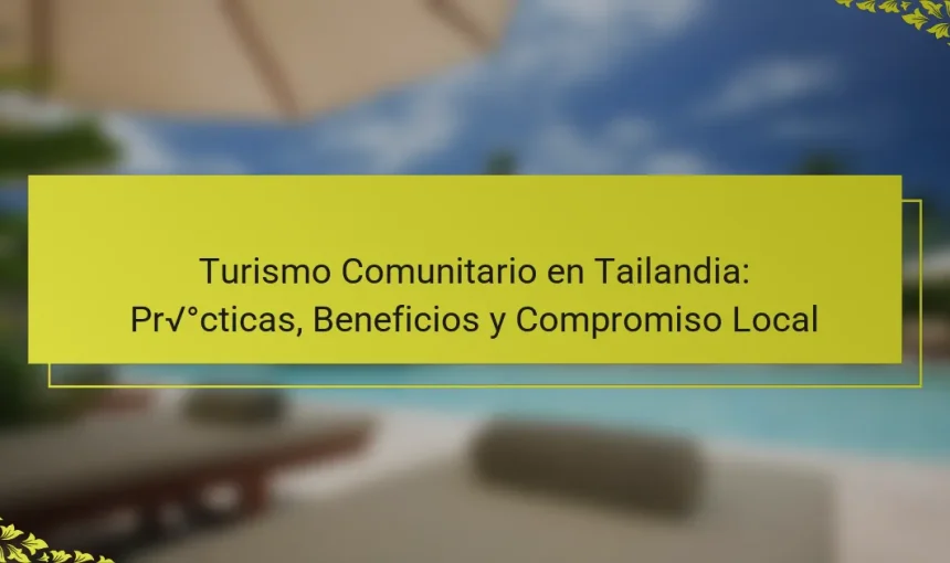 Turismo Comunitario en Tailandia: Prácticas, Beneficios y Compromiso Local